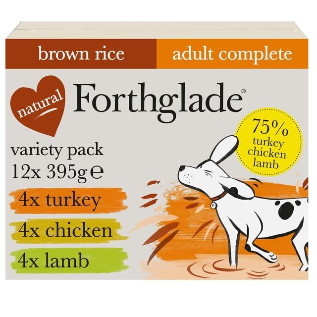 Forthglade Complete Adult Multicase (Turkey Lamb & Chicken) Wet Dog Food   12 x 395g GOODS M&S   