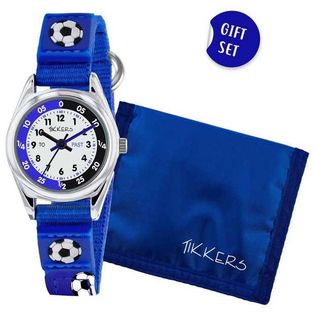 Tikkers kids football watch and wallet set, UK version