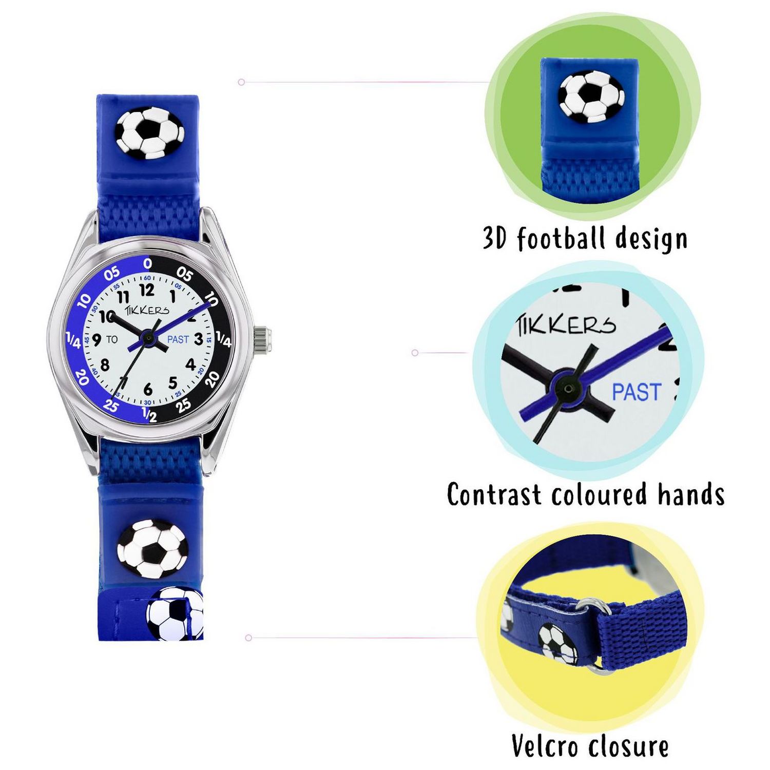 Tikkers kids football watch and wallet set, UK version