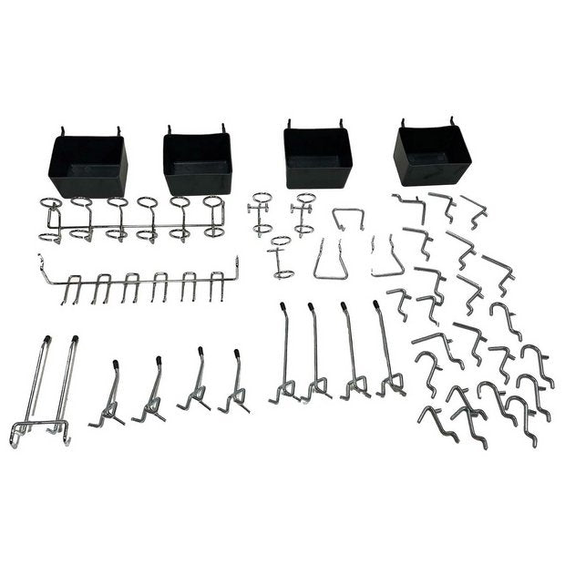 Cathedral plated pegboard accessory pack 43-piece UK version