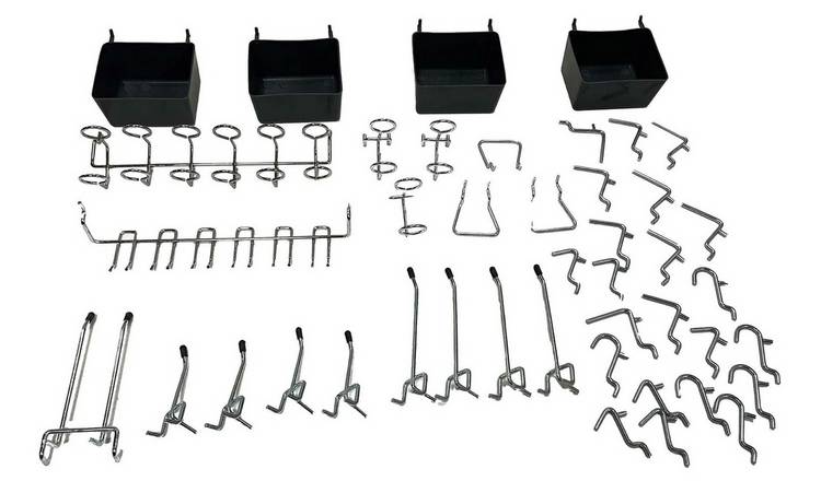 Cathedral plated pegboard accessory pack 43-piece UK version