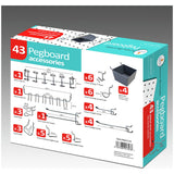 Cathedral plated pegboard accessory pack 43-piece UK version
