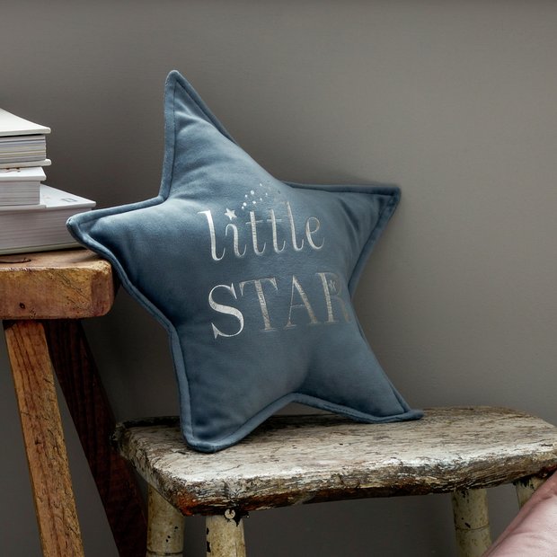 Bambino star cushion blue 30x30cm - British product