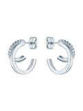 Ted Baker crystal hoop earrings gold tone 2.5cm height (British brand)