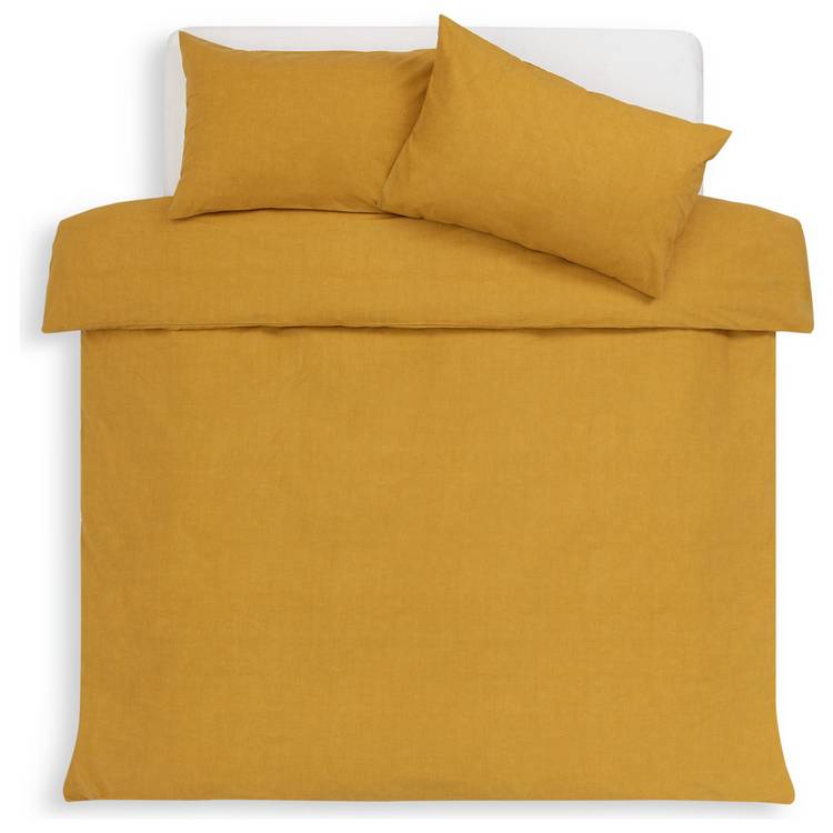 Habitat mustard cotton bedding set single, imported from the UK