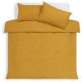 Habitat mustard cotton bedding set single, imported from the UK