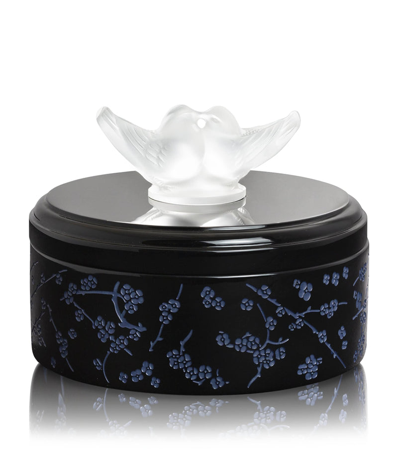 Lalique Fleurs de Cerisier Doves trinket box 9x12.5cm, UK version