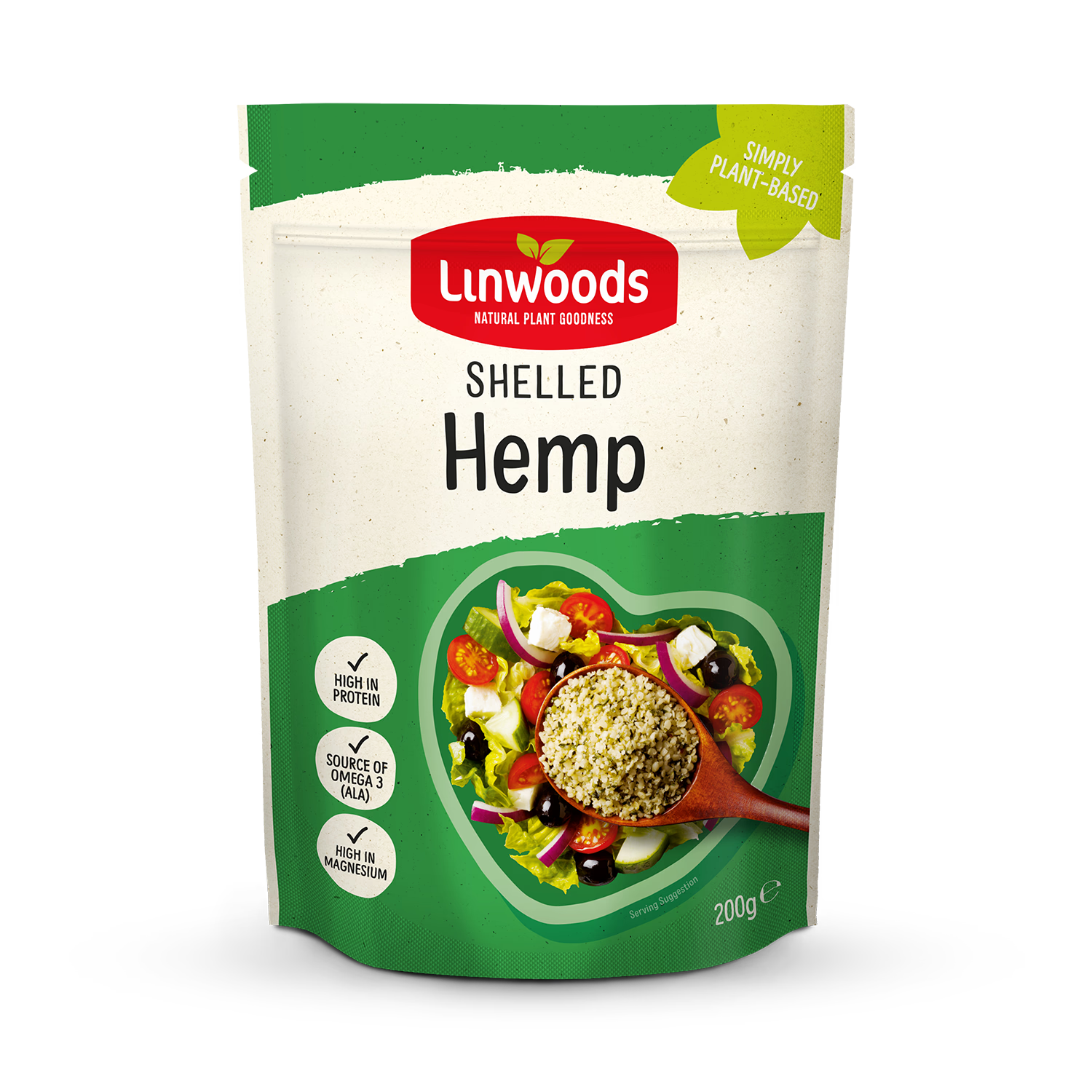 Linwoods Shelled Hemp 200g, imported from the UK