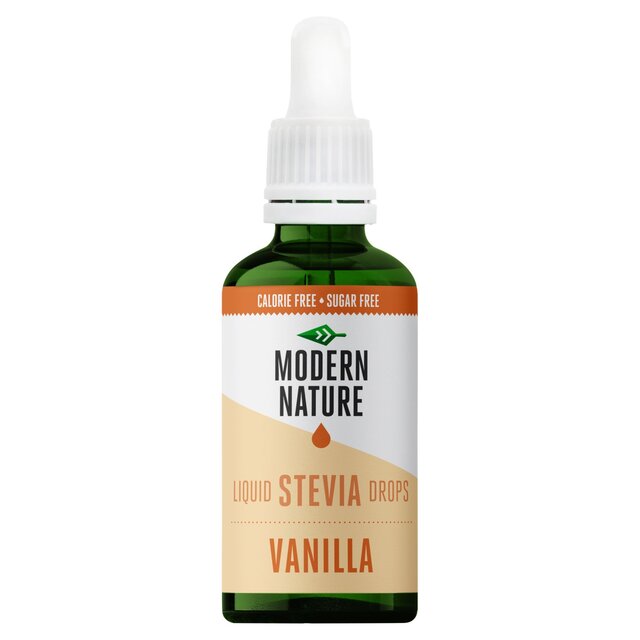 Modern Nature Stevia Drops Vanilla Sweetener   50ml