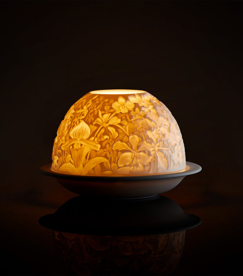 Bernardaud Orchids LED Votivelight Lithophane - British product