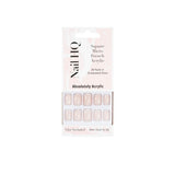Nail HQ square micro French acrylic nails 24 pieces - British product