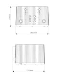 Black sleek 4 slice toaster - British product
