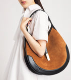 Polo Ralph Lauren large suede Polo ID shoulder bag, imported from the UK