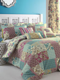 Dreams & Drapes Blue Marinelli Floral duvet cover and pillowcase set - British product