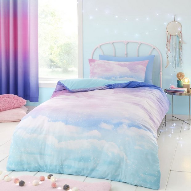 Catherine Lansfield single reversible cloud bedding set (British brand)