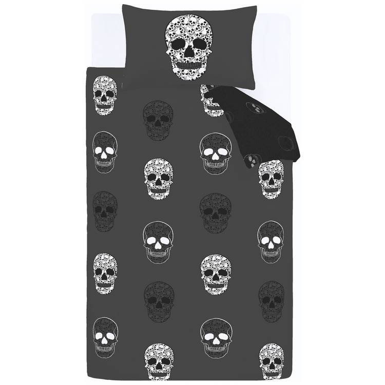 Catherine Lansfield kids skulls bedding set single - British product