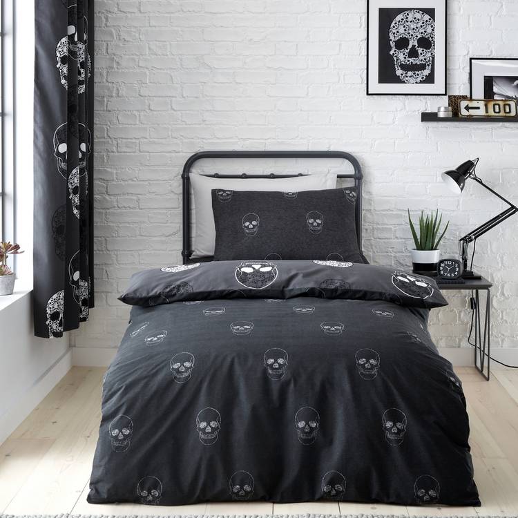 Catherine Lansfield kids skulls bedding set single - British product