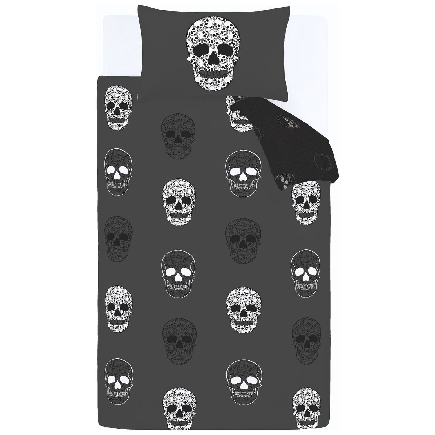 Catherine Lansfield Skulls Kids Bedding Set - Double