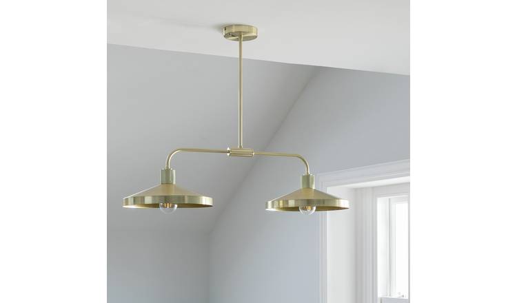 Habitat Cone pendant light brass metal finish, UK version