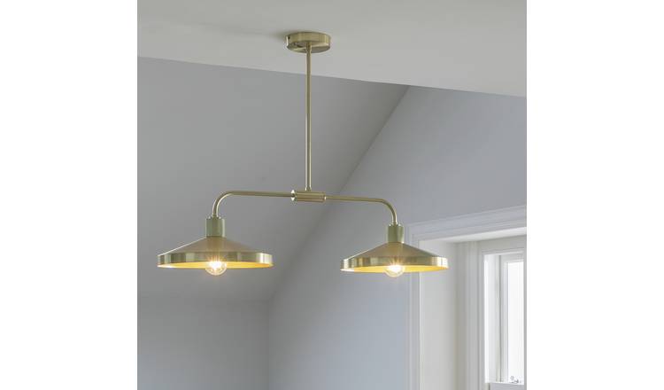 Habitat Cone pendant light brass metal finish, UK version