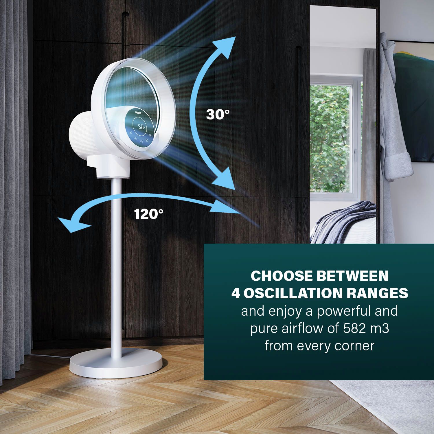 Princess 3-in-1 smart fan air purifier 13 inch, UK version