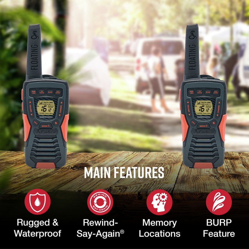 Cobra AM1055 floating walkie talkie 12km range, UK version