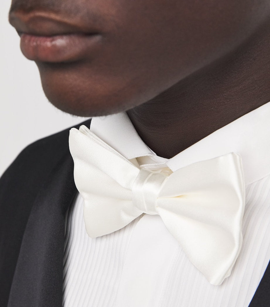 Giorgio Armani large silk pre-tied bowtie - British product