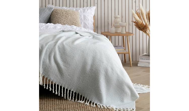 Habitat woven brushed throw blue 125x150cm - British product
