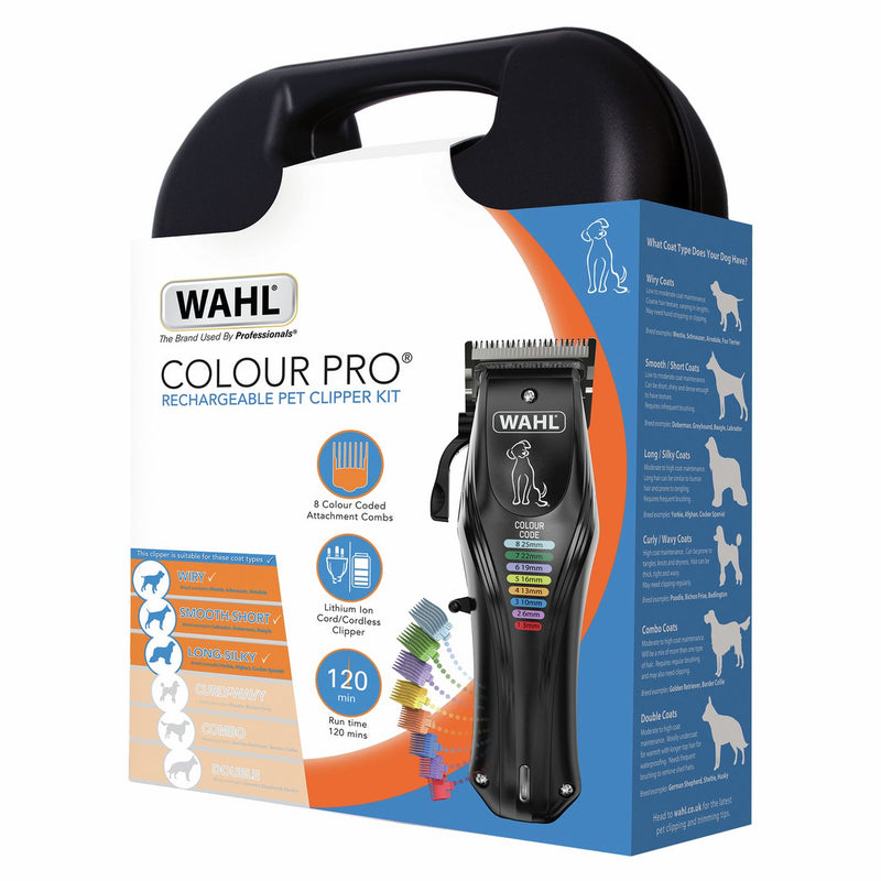 Wahl Colour Pro dog clipper kit for grooming (British brand)