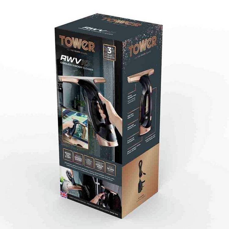 Tower TWV10 cordless window vacuum, imported from the UK