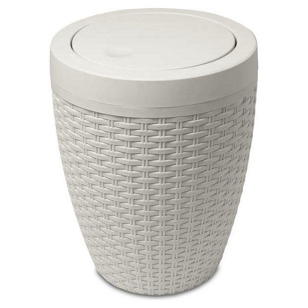 Addis rattan bathroom bin cream 5L, UK version