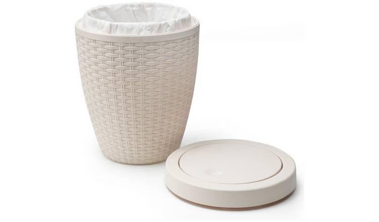 Addis rattan bathroom bin cream 5L, UK version