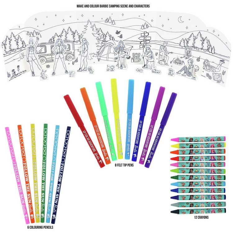 Barbie activity colouring set 168 pieces, imported from the UK