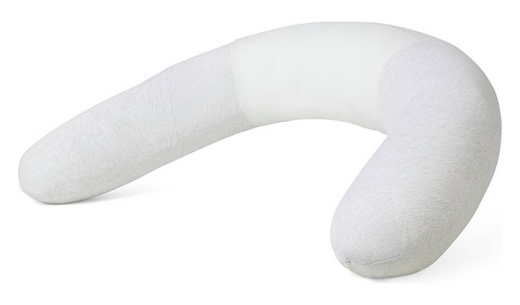 Purflo Breathe firm pregnancy pillow in grey (British brand)