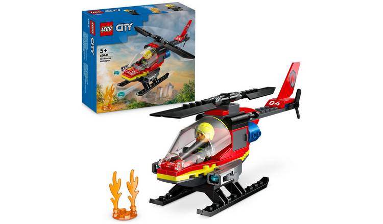 LEGO Fire Rescue Helicopter building set 85 pieces, imported from UK