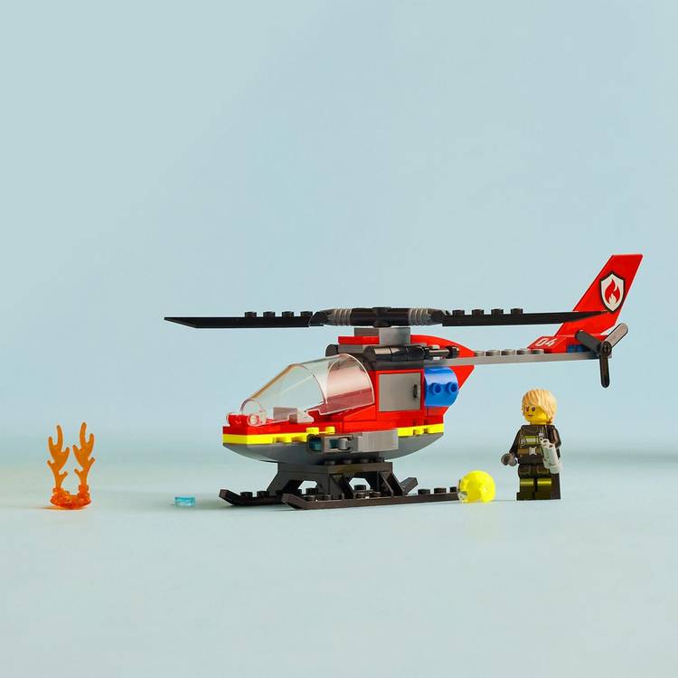 LEGO Fire Rescue Helicopter building set 85 pieces, imported from UK