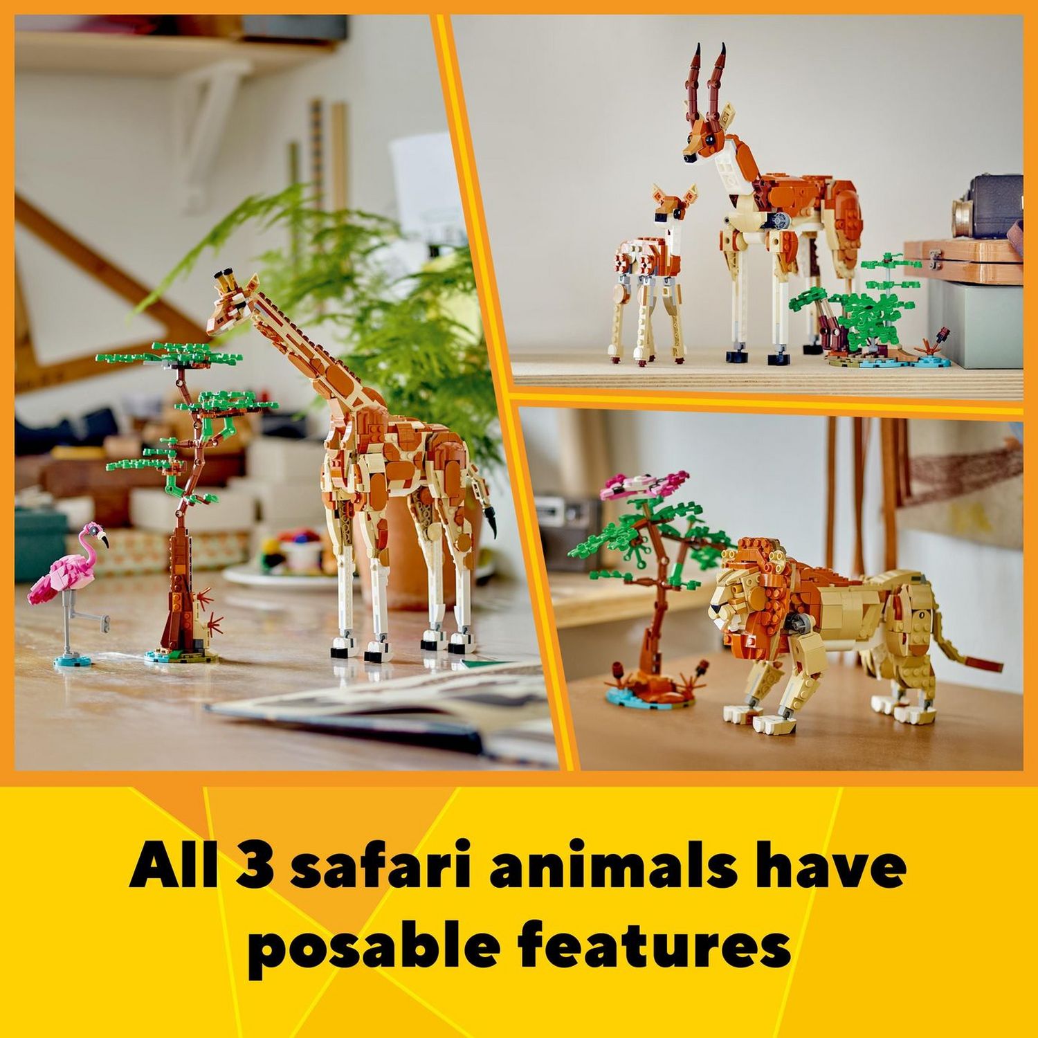 LEGO Creator 3in1 Wild Safari Animals set 780 pieces (British brand)
