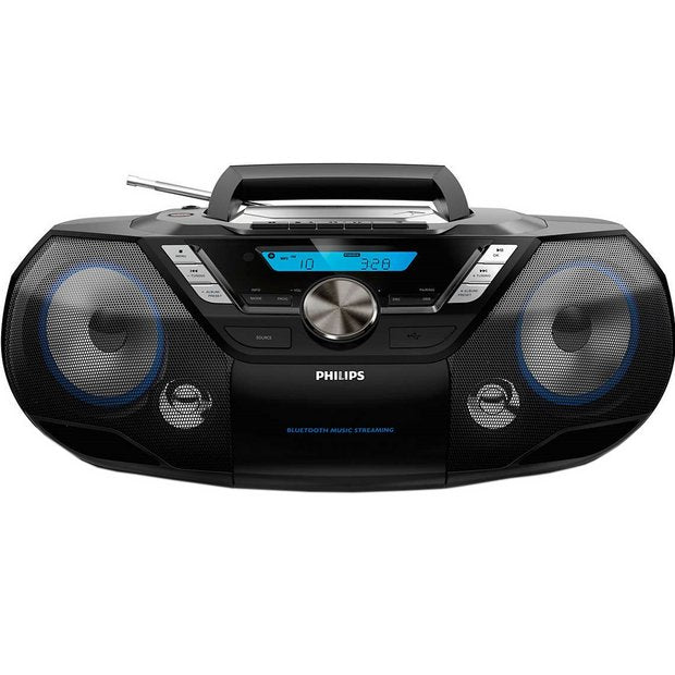 Philips AZB798 DAB+ boombox Bluetooth CD cassette player, imported from the UK