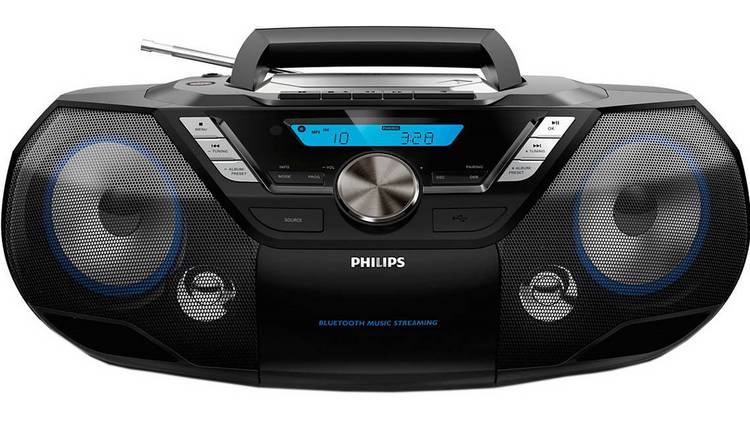 Philips AZB798 DAB+ boombox Bluetooth CD cassette player, imported from the UK