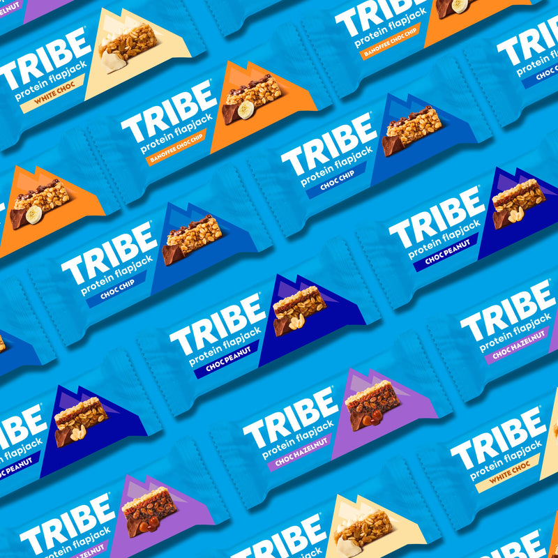 Tribe Choc Chip Protein Flapjack Chocolate 50g (British brand)