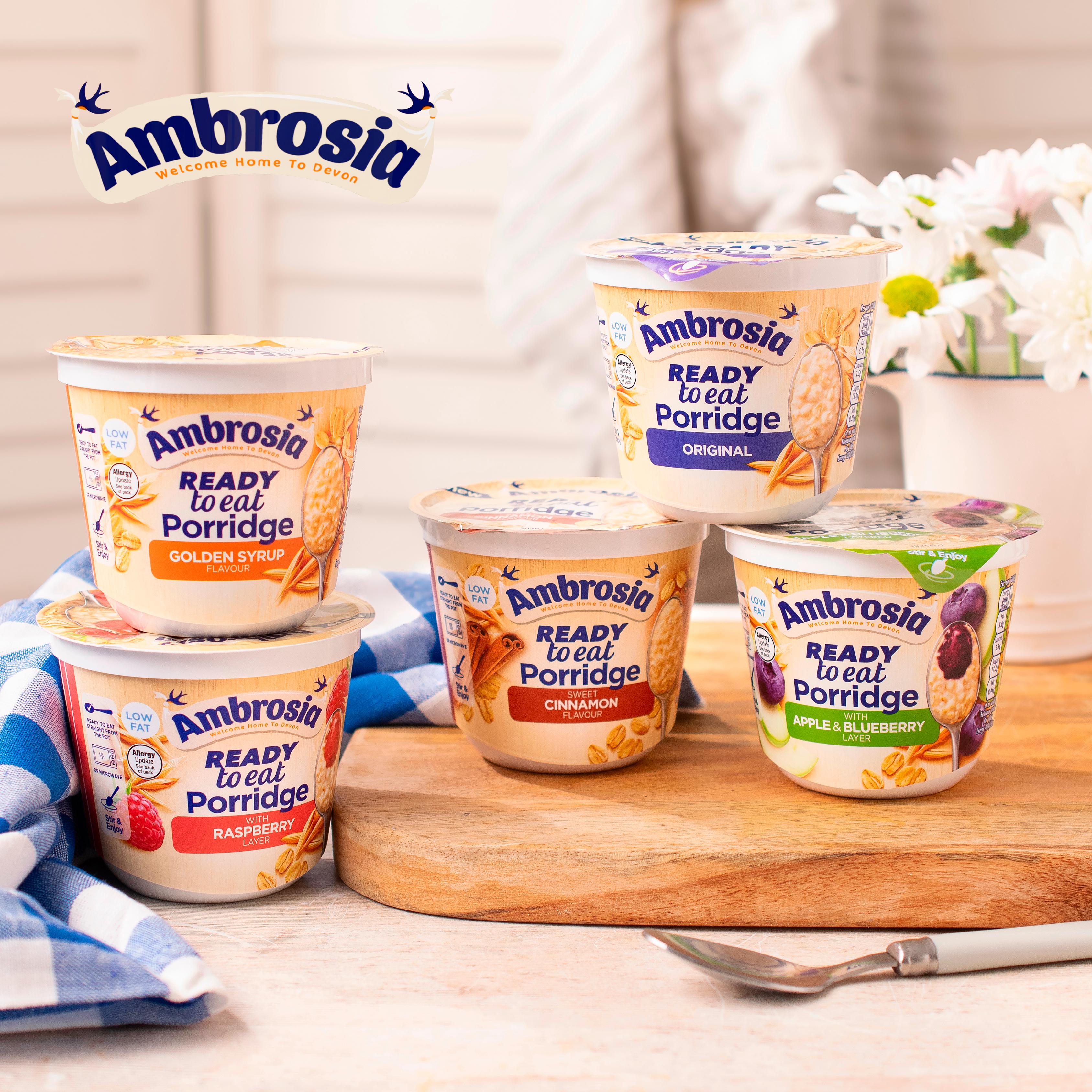 Ambrosia porridge pot golden syrup 210g, UK version