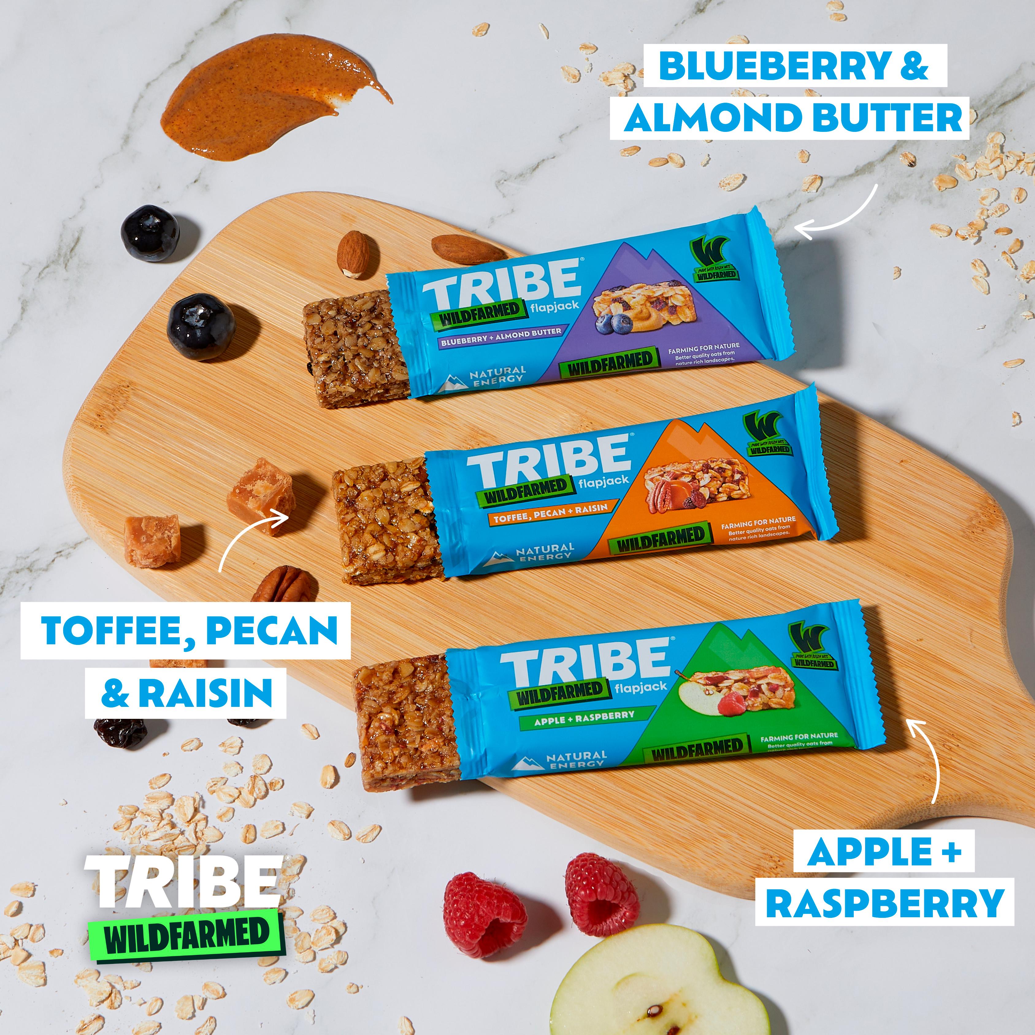 Tribe Wildfarmed Toffee Pecan Raisin Flapjack 3 x 50g (British brand)