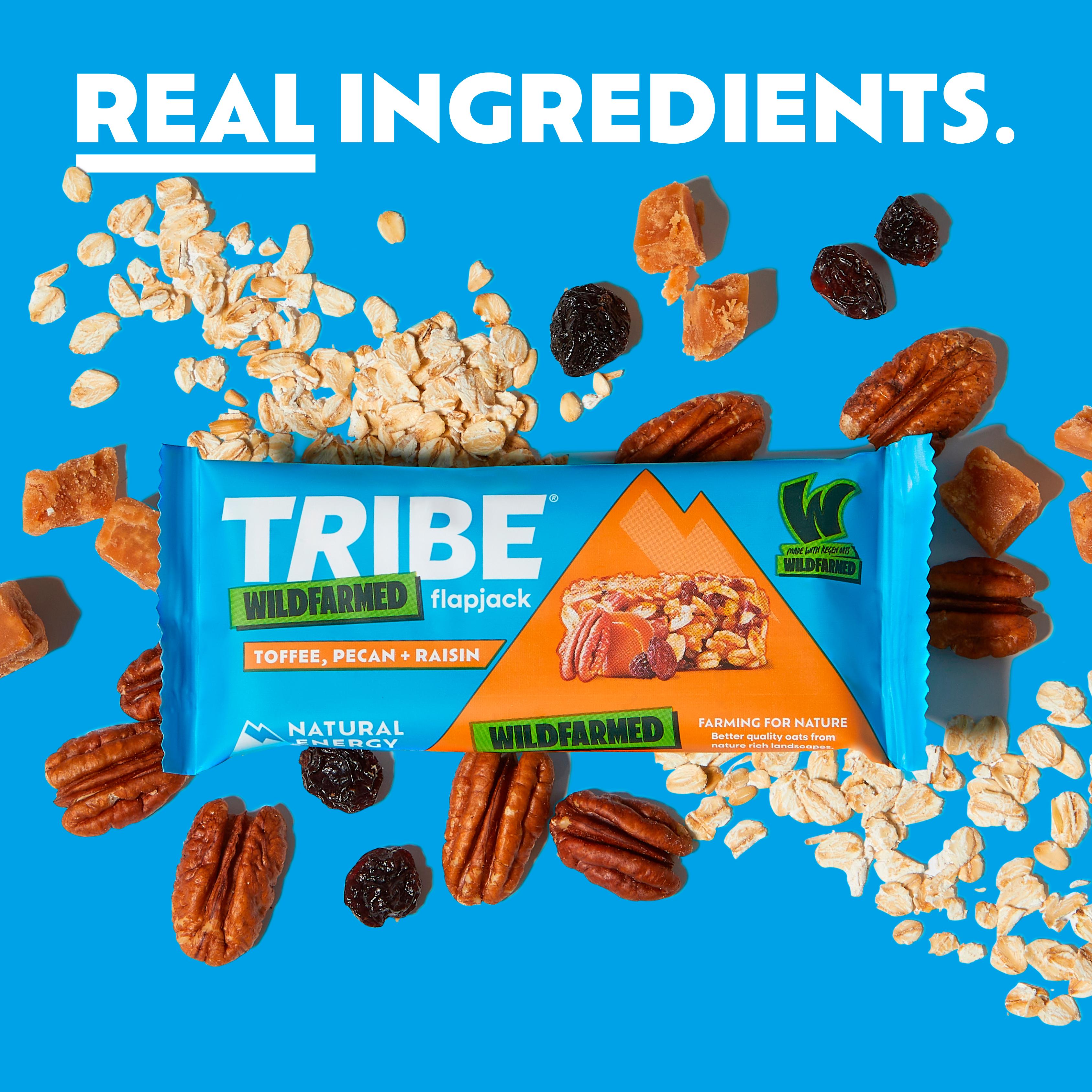 Tribe Wildfarmed Toffee Pecan Raisin Flapjack 3 x 50g (British brand)