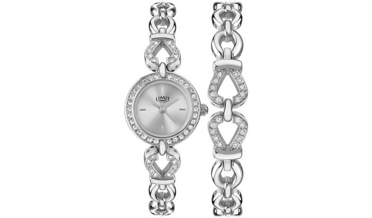 Limit silver plated watch and bracelet set, imported from the UK