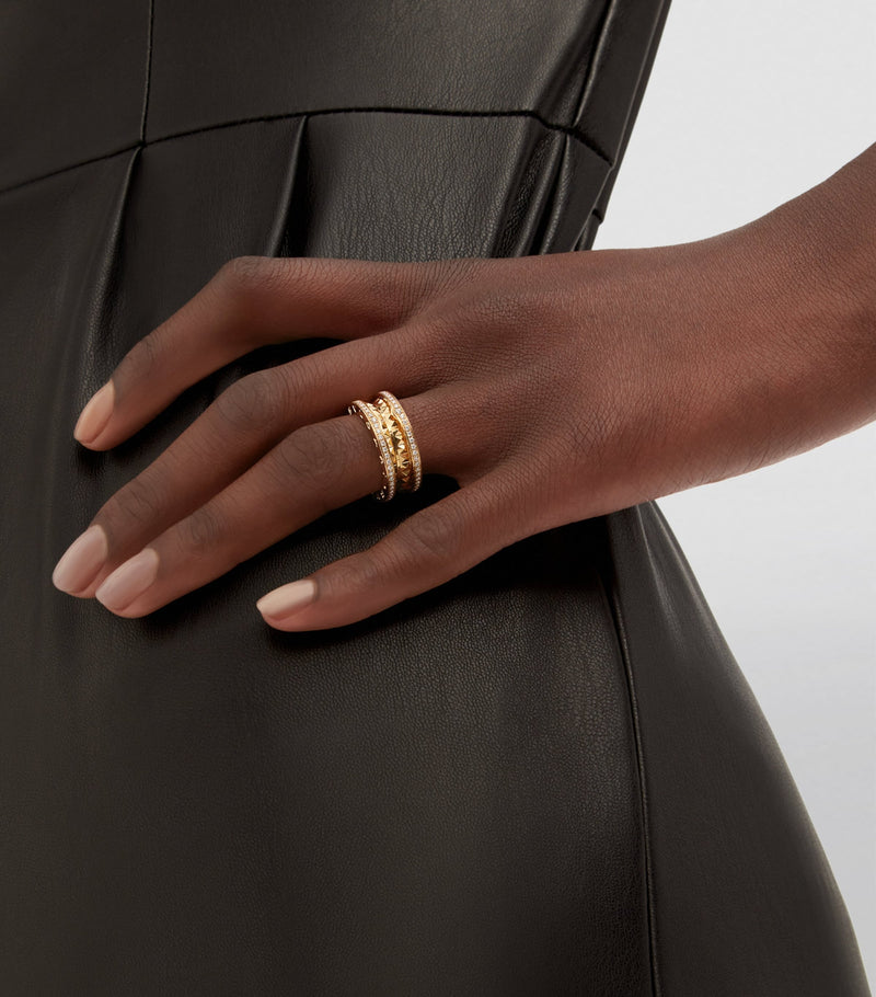 Bvlgari B.zero1 Rock Two-Band Ring 18kt yellow gold - British product