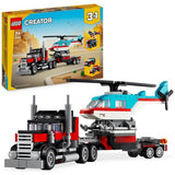 LEGO Creator 3in1 Flatbed Truck and Helicopter building set, imported from the UK
