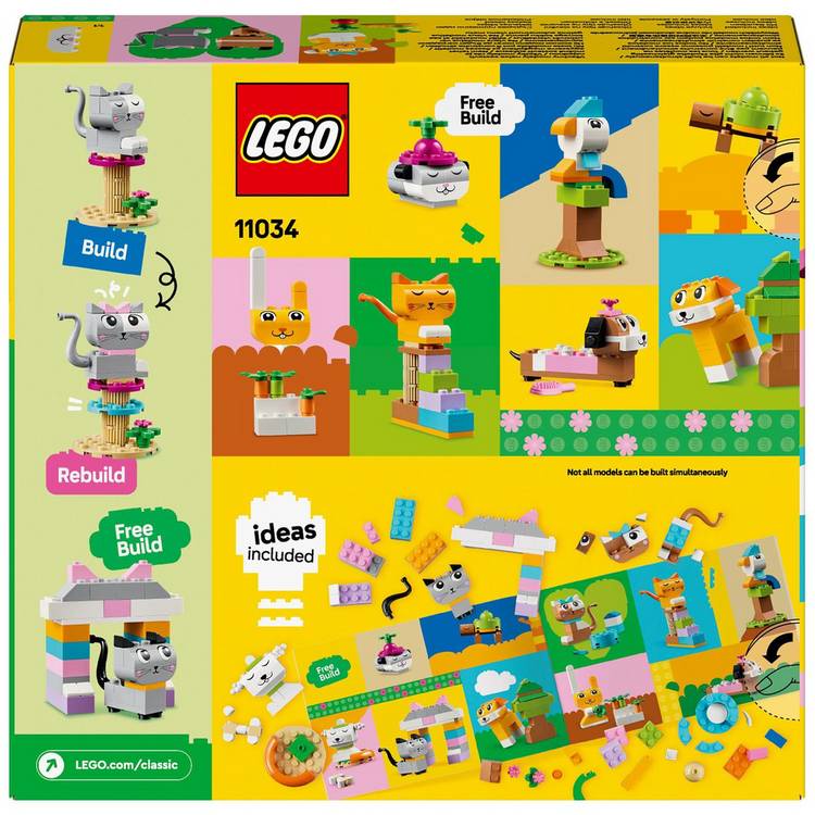 LEGO Classic Creative Pets 11034 building set with 450 pieces - British product