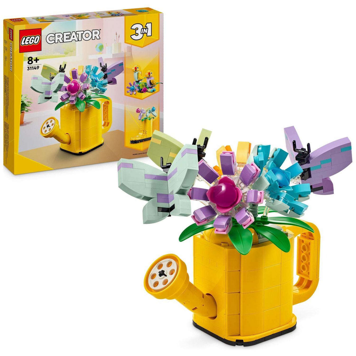 LEGO 3in1 flowers in watering can building set 420 pieces, UK version