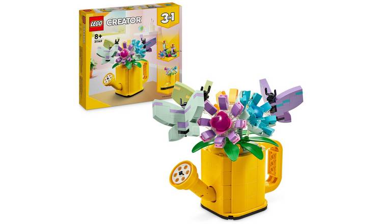 LEGO 3in1 flowers in watering can building set 420 pieces, UK version