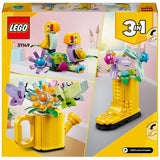 LEGO 3in1 flowers in watering can building set 420 pieces, UK version